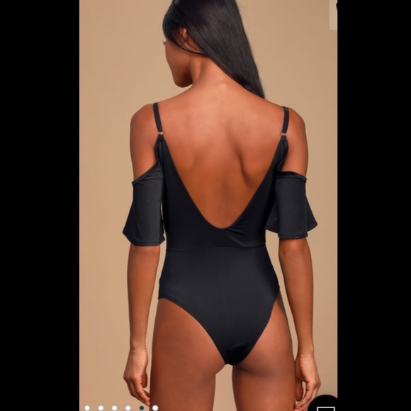 Lulu’s black off-the-shoulder bodysuit —nwt - Picture 5 of 6